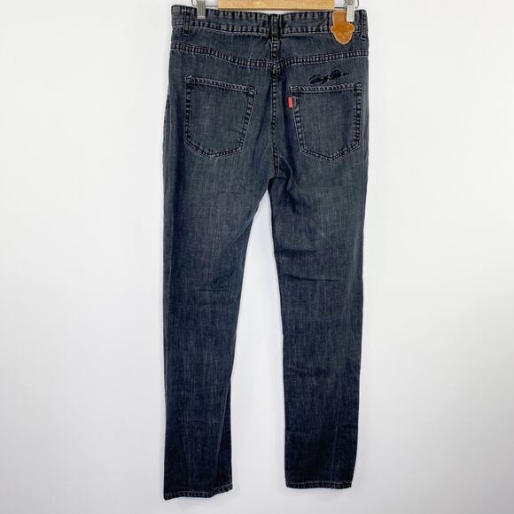 BlackJack Dark Light Washed Black Distressed Jeans Women's Size Large L - Picture 10 of 10